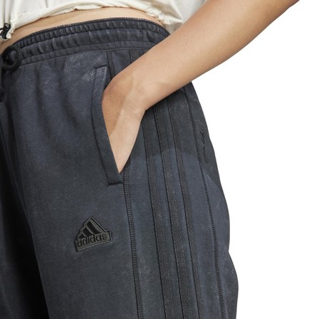 Women All Szn French Terry 3-Stripes Garment Wash Joggers, Black, A701_ONE, large image number 3