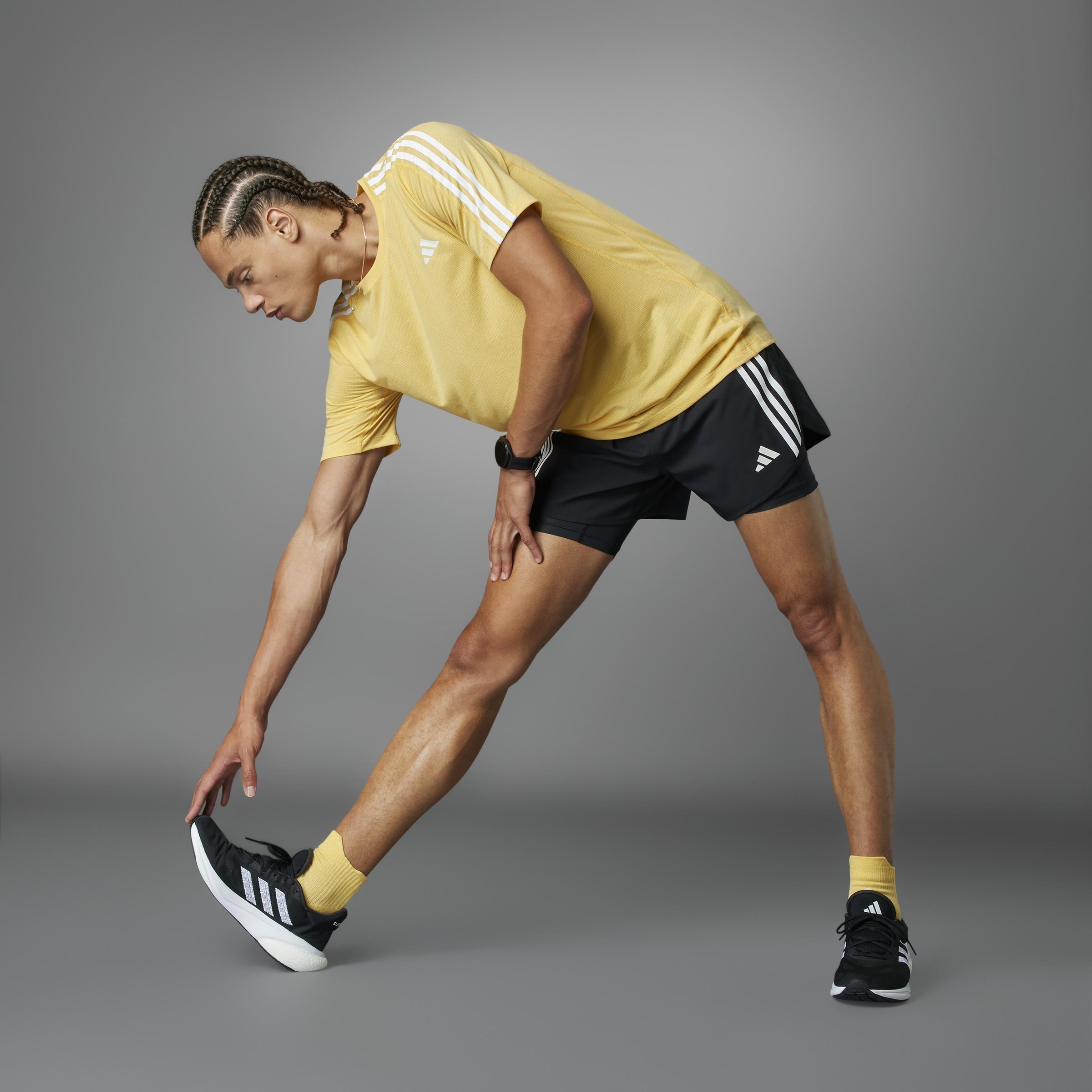 Own the Run 3-Stripes 2-in-1 Shorts, Black, , large image number 6