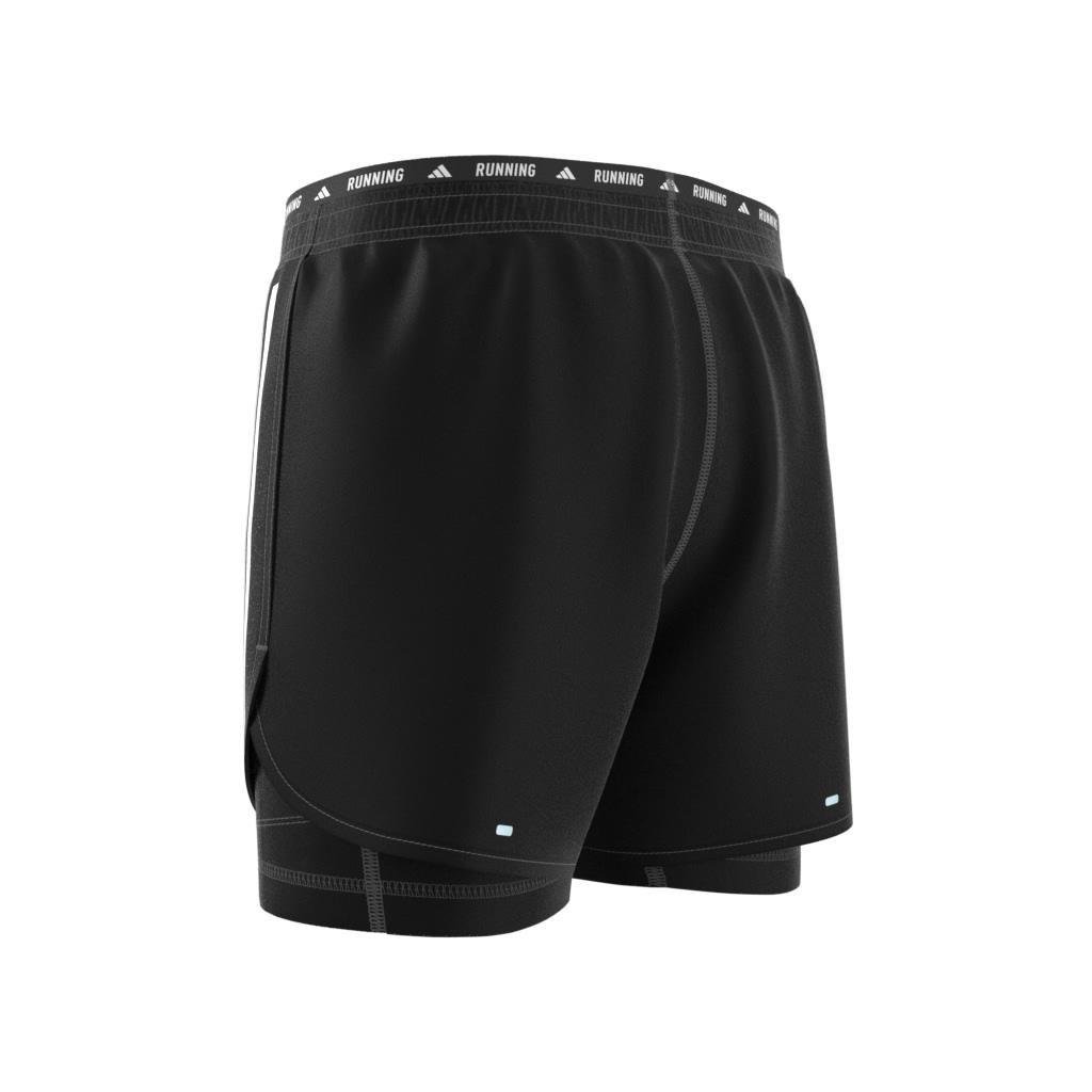 Men Own The Run 3-Stripes 2-In-1 Shorts, Black, A701_ONE, large image number 7