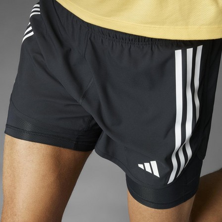 Men Own The Run 3-Stripes 2-In-1 Shorts, Black, A701_ONE, large image number 12