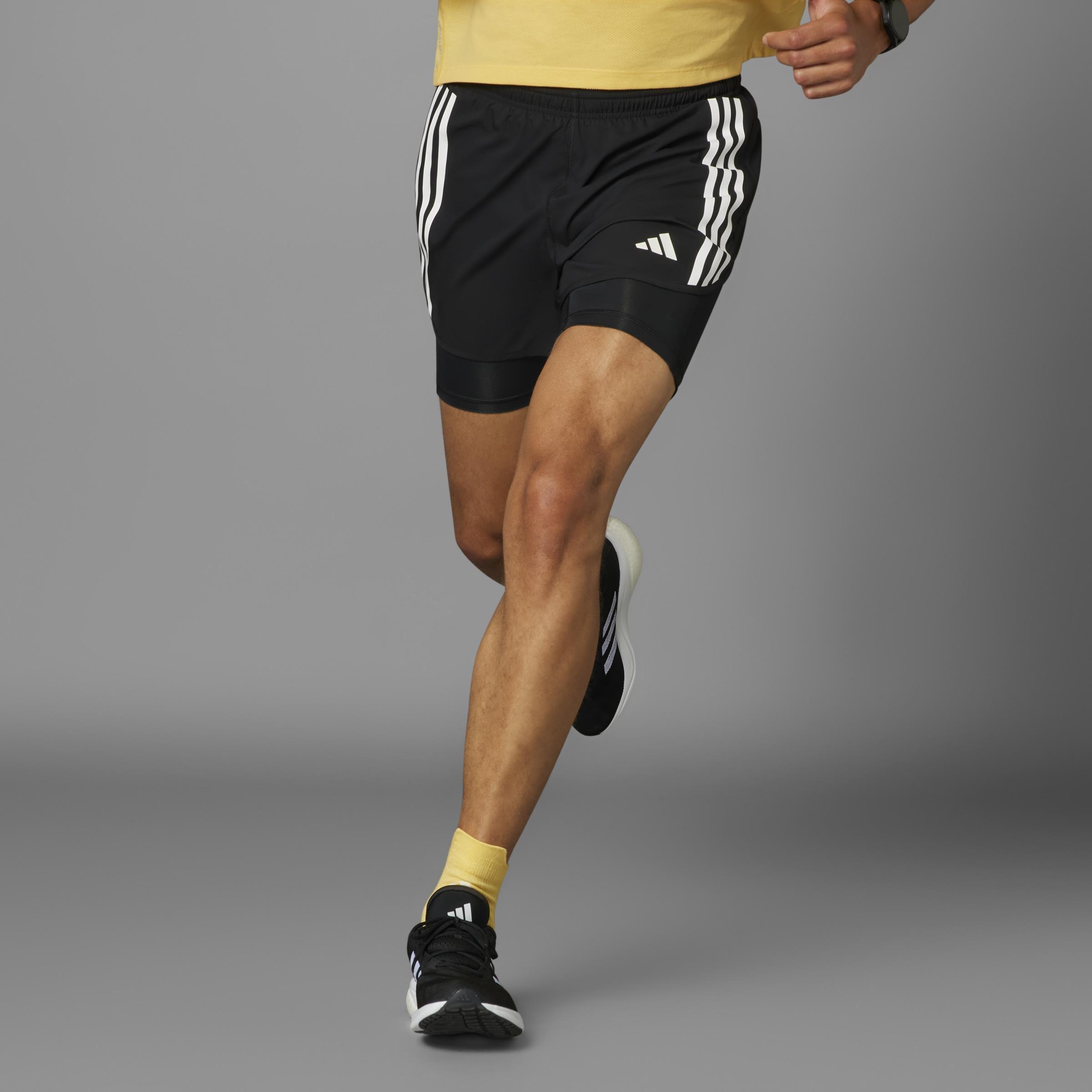 Men Own The Run 3-Stripes 2-In-1 Shorts, Black, A701_ONE, large image number 13