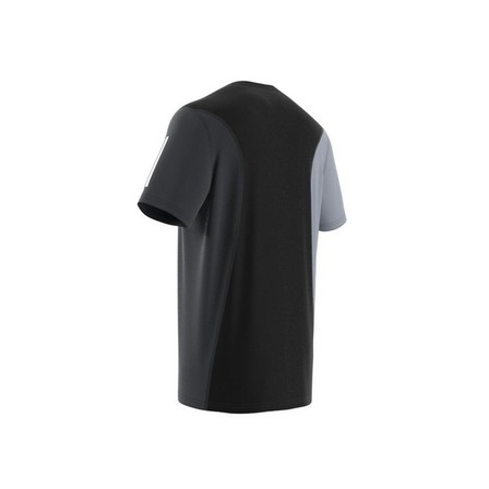 Men Own The Run Colourblock T-Shirt, Black, A701_ONE, large image number 6