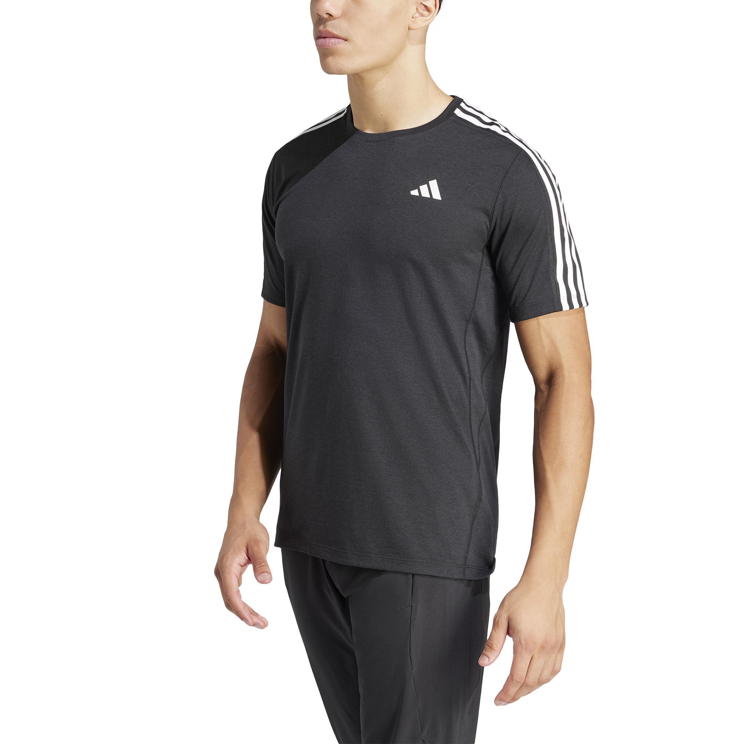 Own The Run 3-Stripes T-Shirt, Black, A701_ONE, large image number 4