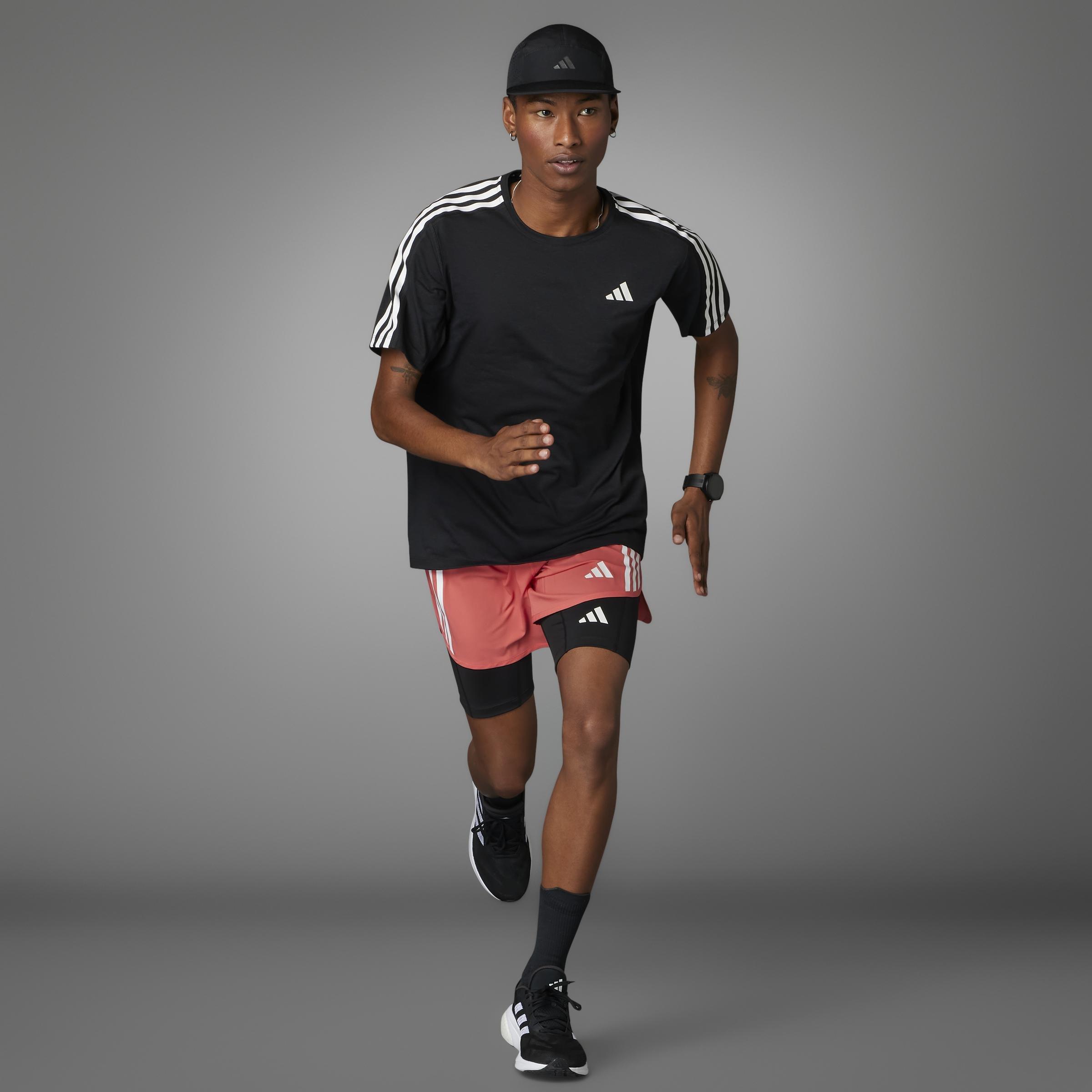 Own The Run 3-Stripes T-Shirt, Black, , large image number 14