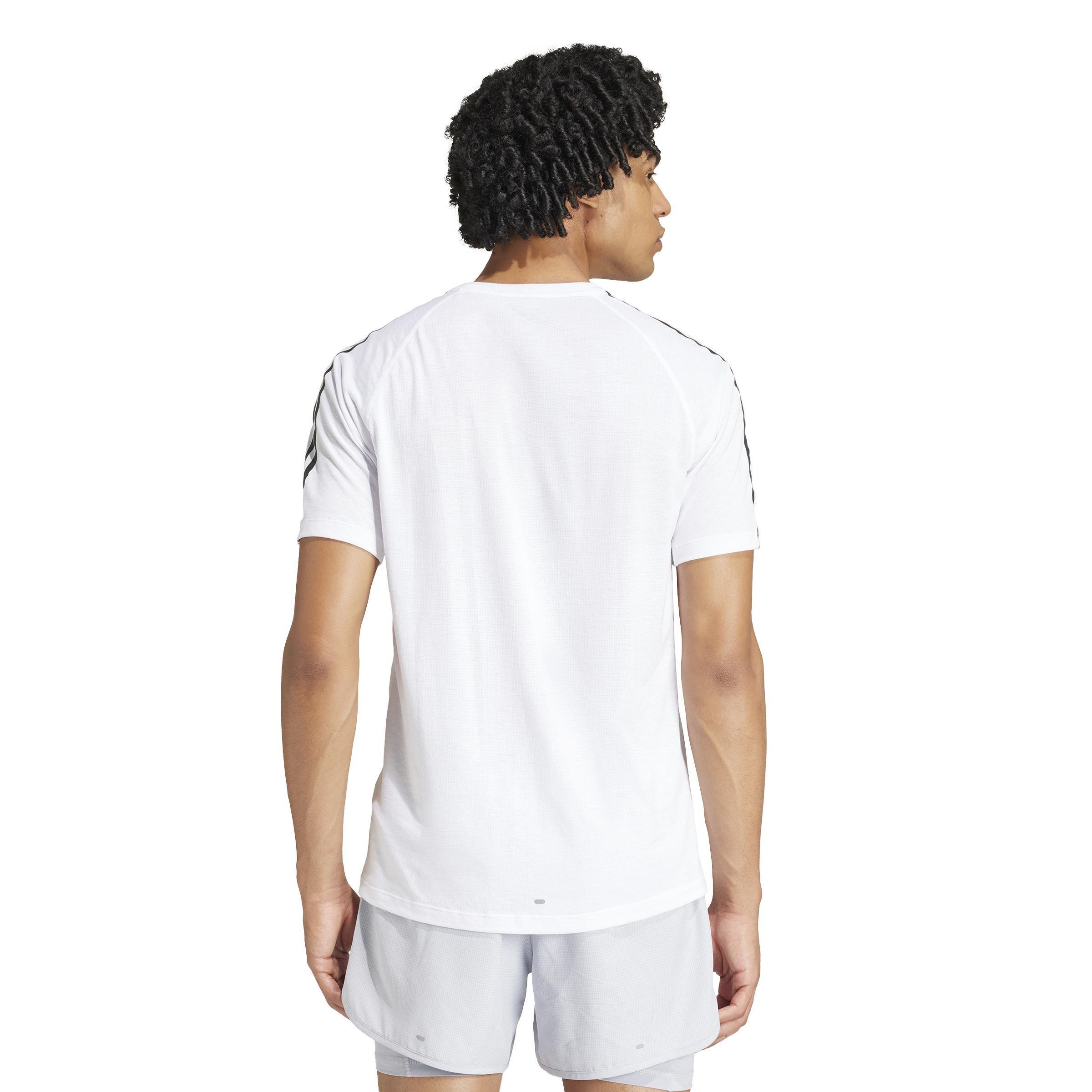 Own The Run 3-Stripes T-Shirt, White, A701_ONE, large image number 3