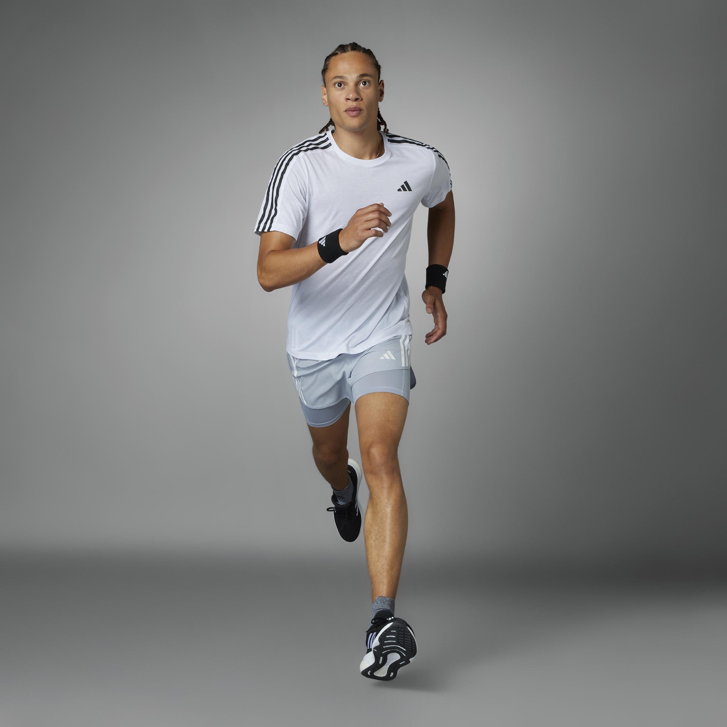 Own the Run 3-Stripes T-Shirt, White, , large image number 6