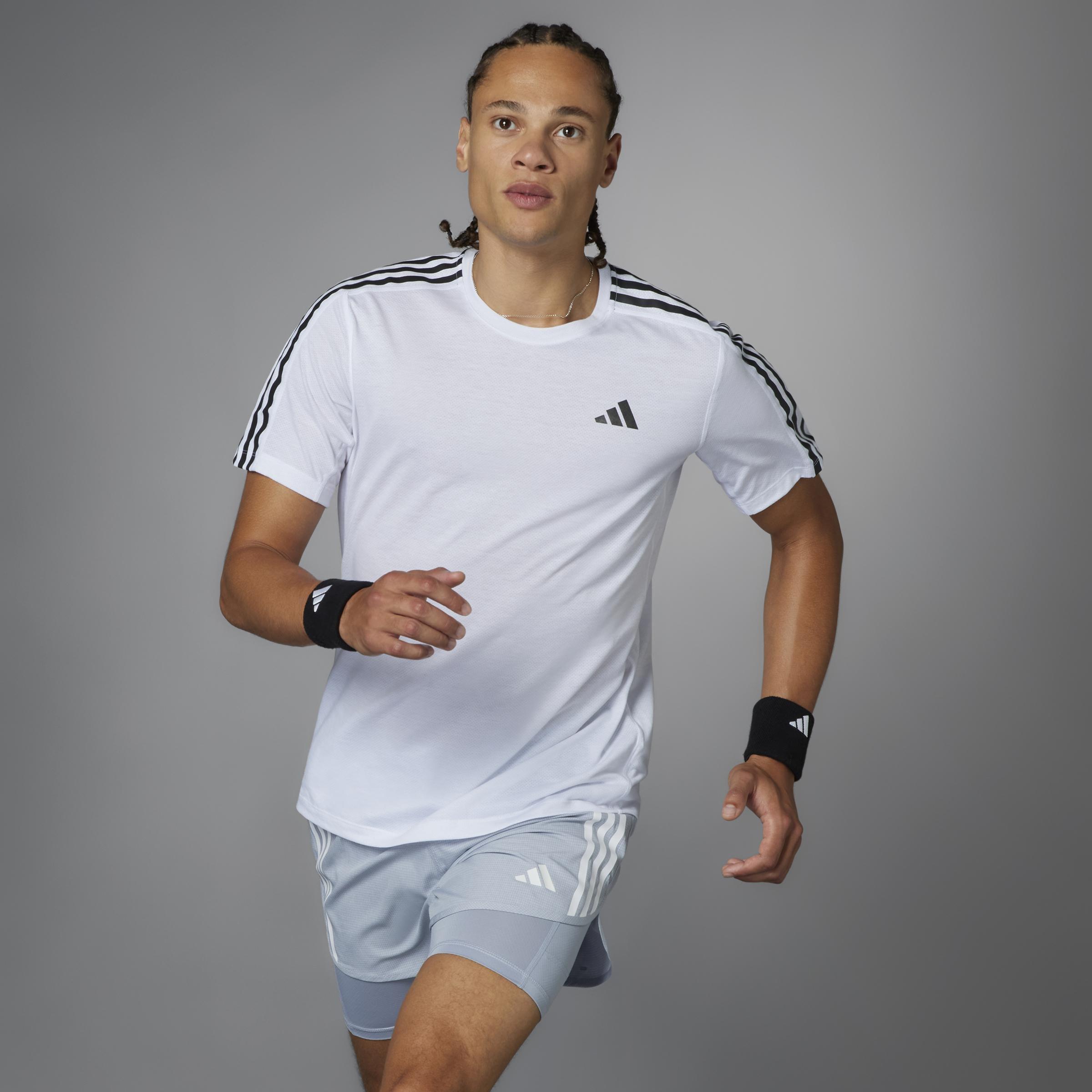 Own The Run 3-Stripes T-Shirt, White, A701_ONE, large image number 10