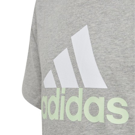 Unisex Kids Essentials Two-Colour Big Logo Cotton T-Shirt, Grey, A701_ONE, large image number 3