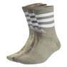 Unisex 3-Stripes Stonewash Crew Socks 3 Pairs, Green, A701_ONE, thumbnail image number 0