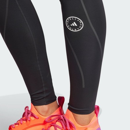 Women Adidas By Stella Mccartney Truepace Long Running Leggings, Black, A701_ONE, large image number 4