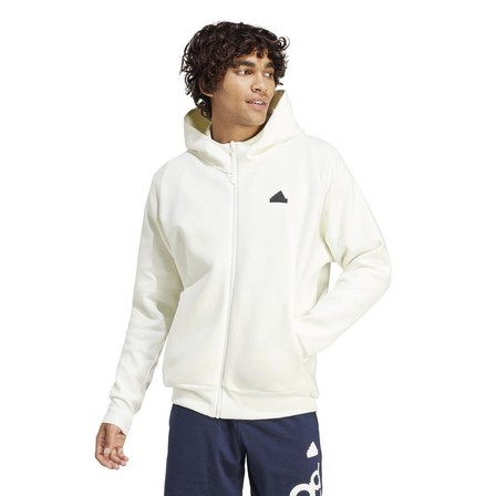 Men Z.N.E. Premium Full-Zip Track Top, White, A701_ONE, large image number 0