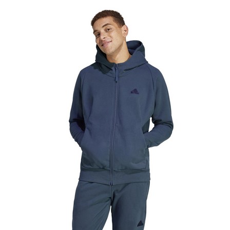 Mens Z.N.E. Winterized Full-Zip Track Top, Grey, A701_ONE, large image number 1