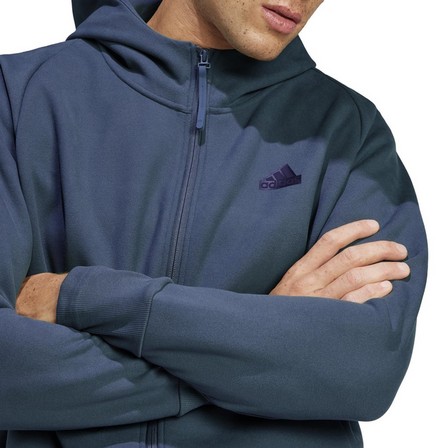 Mens Z.N.E. Winterized Full-Zip Track Top, Grey, A701_ONE, large image number 6