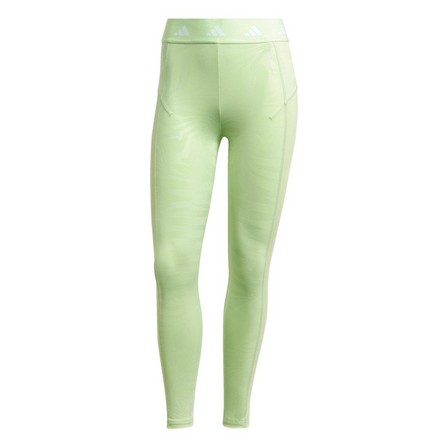 Women Techfit Printed 7/8 Leggings, Green, A701_ONE, large image number 0