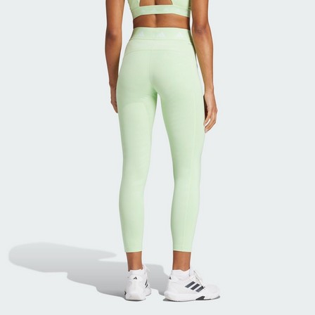 Women Techfit Printed 7/8 Leggings, Green, A701_ONE, large image number 1