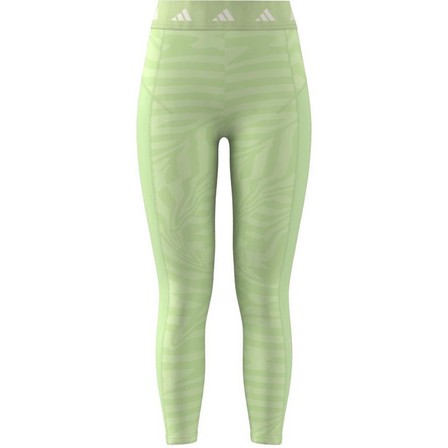 Women Techfit Printed 7/8 Leggings, Green, A701_ONE, large image number 7
