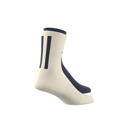 Unisex Trefoil Premium Crew Socks 2 Pairs, White, A701_ONE, large image number 1