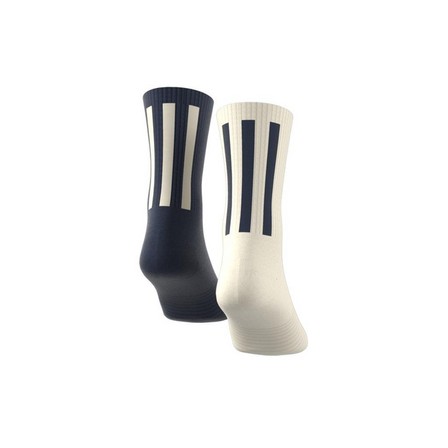 Unisex Trefoil Premium Crew Socks 2 Pairs, White, A701_ONE, large image number 3
