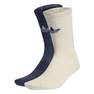 Unisex Trefoil Premium Crew Socks 2 Pairs, White, A701_ONE, thumbnail image number 7