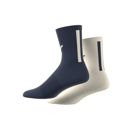 Unisex Trefoil Premium Crew Socks 2 Pairs, White, A701_ONE, large image number 8