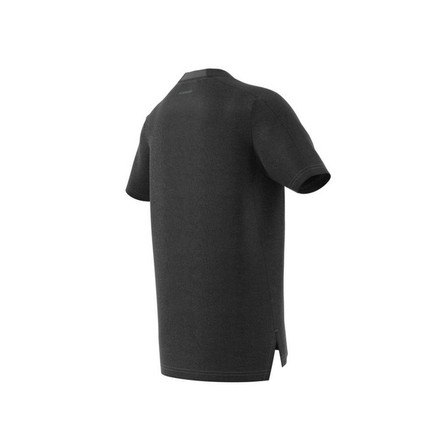 Kids Boys Training Aeroready Heather T-Shirt, Black, A701_ONE, large image number 8