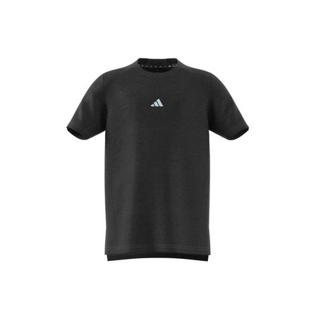 Kids Boys Training Aeroready Heather T-Shirt, Black, A701_ONE, large image number 9