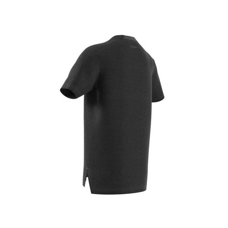 Kids Boys Training Aeroready Heather T-Shirt, Black, A701_ONE, large image number 13