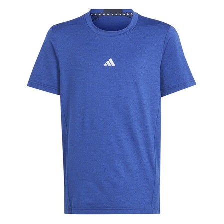 Kids Boys Training Aeroready Heather T-Shirt, Blue, A701_ONE, large image number 1