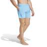 adidas - Men Solid Clx Classic-Length Swim Shorts, Blue