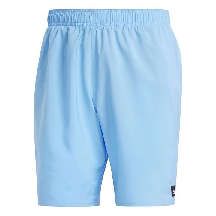 adidas - Men Solid Clx Classic-Length Swim Shorts, Blue