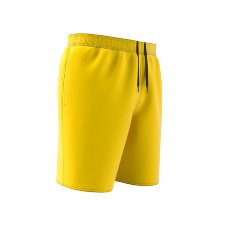 adidas - Men Solid Clx Classic-Length Swim Shorts, Yellow