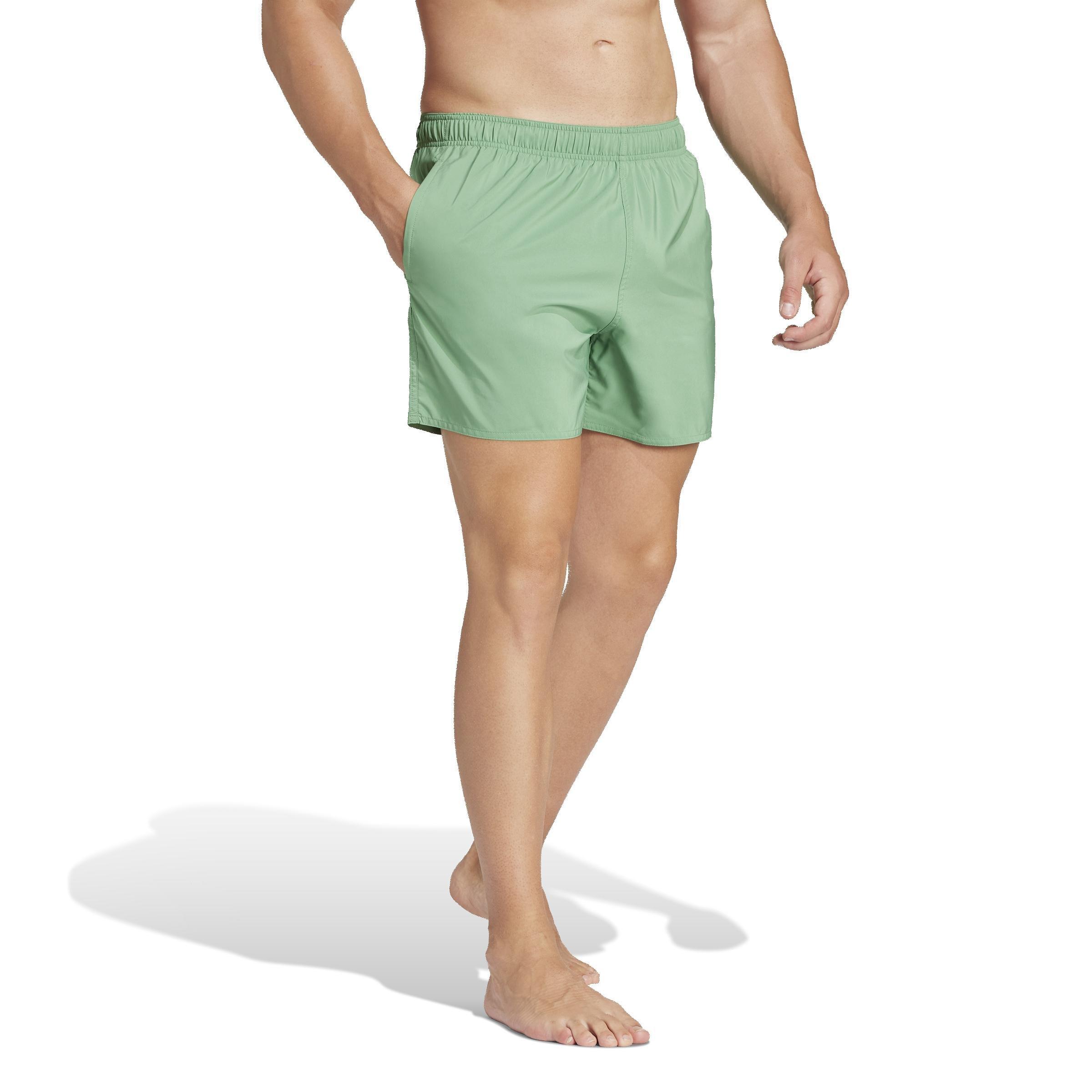 adidas - Men Solid Clx Short-Length Swim Shorts, Green