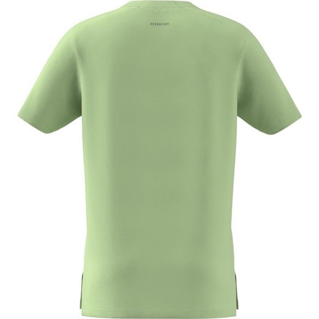 Kids Boys Training Aeroready T-Shirt Kids, Green, A701_ONE, large image number 7
