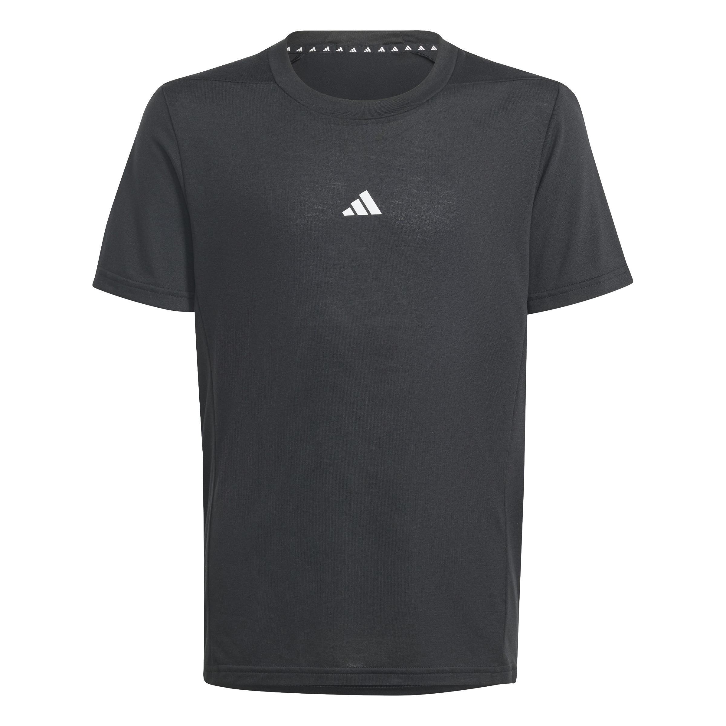 Kids Boys Training Aeroready T-Shirt, Black, A701_ONE, large image number 1