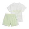 Kids Unisex Trefoil Shorts Tee Set, Green, A701_ONE, thumbnail image number 0