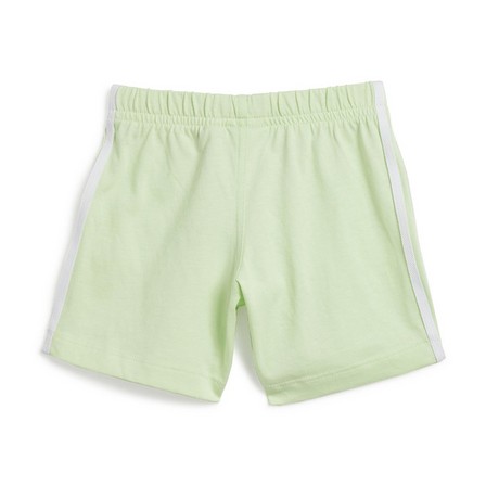 Kids Unisex Trefoil Shorts Tee Set, Green, A701_ONE, large image number 2
