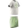 Kids Unisex Trefoil Shorts Tee Set, Green, A701_ONE, thumbnail image number 8