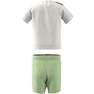 Kids Unisex Trefoil Shorts Tee Set, Green, A701_ONE, thumbnail image number 12