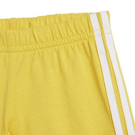 Kids Unisex Trefoil Shorts Tee Set, Gold, A701_ONE, large image number 6