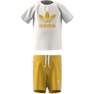 Kids Unisex Trefoil Shorts Tee Set, Gold, A701_ONE, thumbnail image number 9