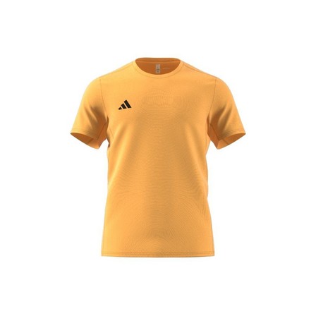 Men Adizero Essentials Running T-Shirt, Yellow, A701_ONE, large image number 2