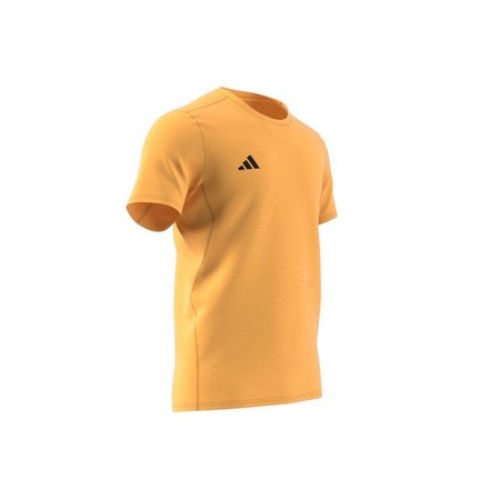 Men Adizero Essentials Running T-Shirt, Yellow, A701_ONE, large image number 4