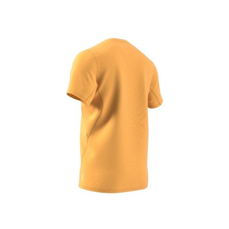 Men Adizero Essentials Running T-Shirt, Yellow, A701_ONE, large image number 5