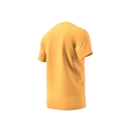 Men Adizero Essentials Running T-Shirt, Yellow, A701_ONE, large image number 6