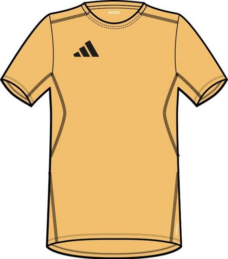 Men Adizero Essentials Running T-Shirt, Yellow, A701_ONE, large image number 8