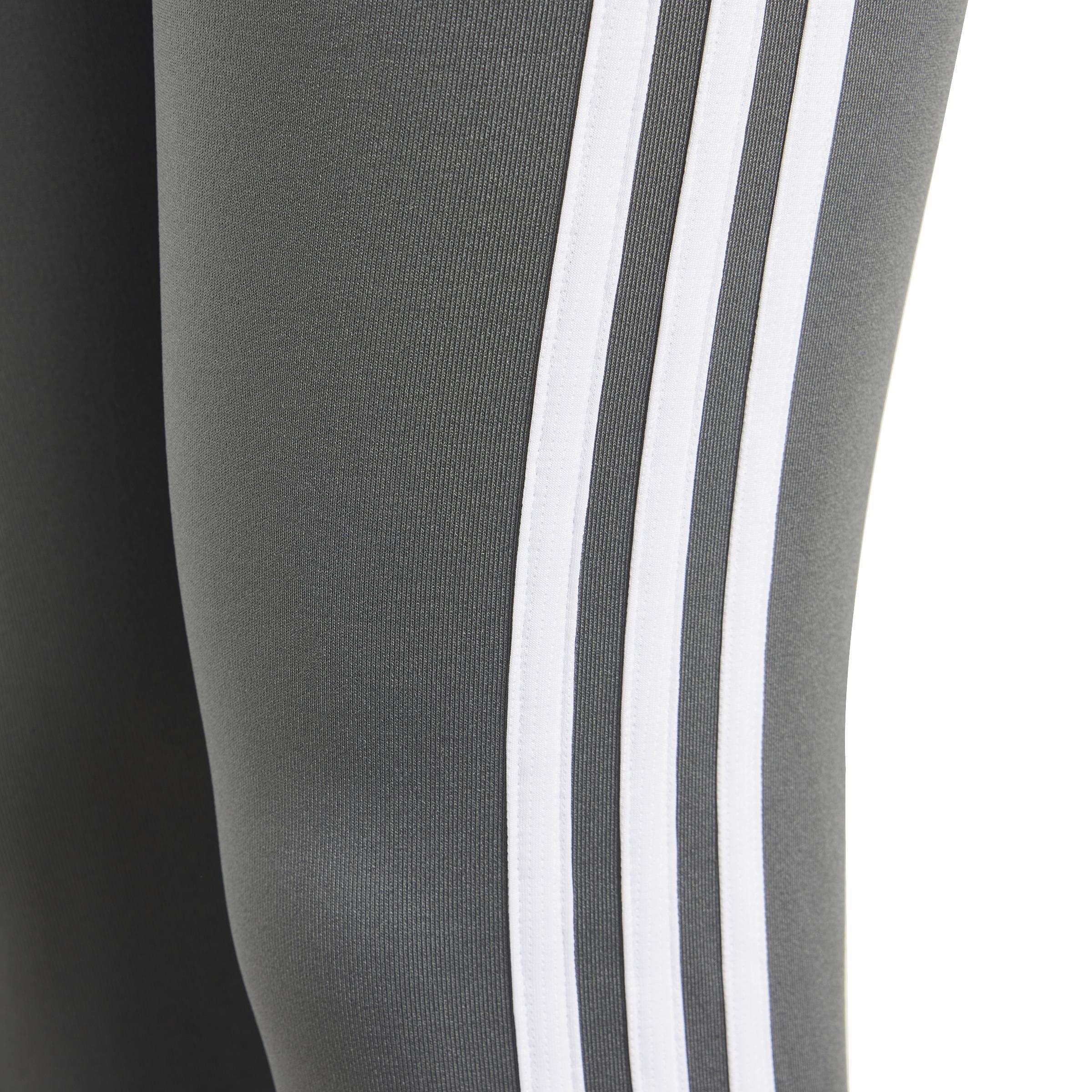 Kids Girls Essentials Aeroready 3-Stripes High-Waisted Leggings, Grey, A701_ONE, large image number 4