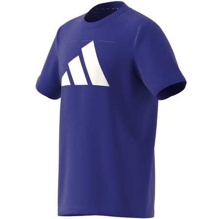 Kids Unisex Train Essentials Aeroready Logo T-Shirt, Blue, A701_ONE, large image number 13
