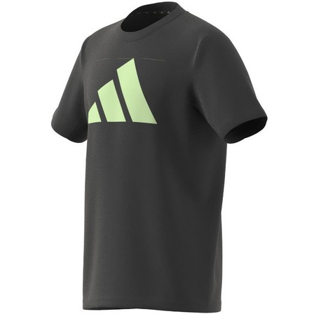 Kids Unisex Train Essentials Aeroready Logo T-Shirt, Grey, A701_ONE, large image number 1