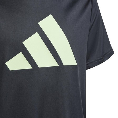 Kids Unisex Train Essentials Aeroready Logo T-Shirt, Grey, A701_ONE, large image number 6