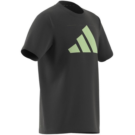 Kids Unisex Train Essentials Aeroready Logo T-Shirt, Grey, A701_ONE, large image number 9